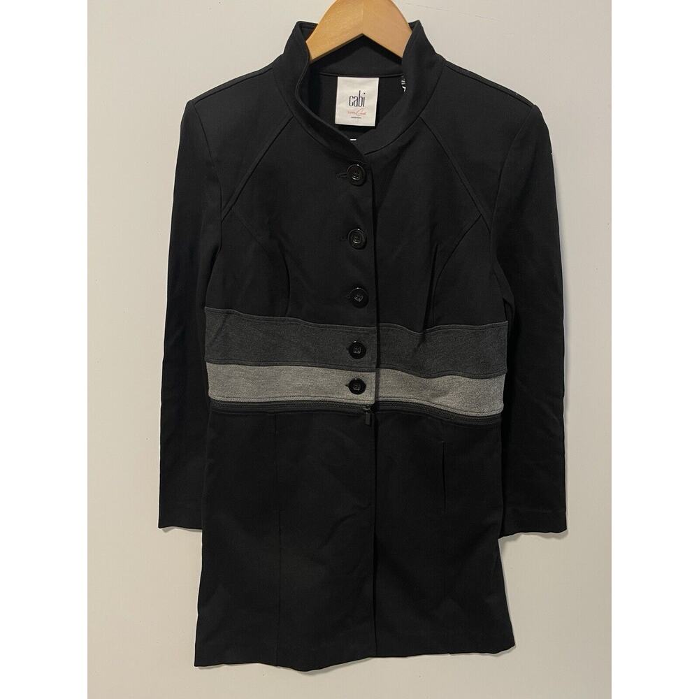NWT Cabi Love Carol Collection Coat Jacket M Convertible Black Colorblock